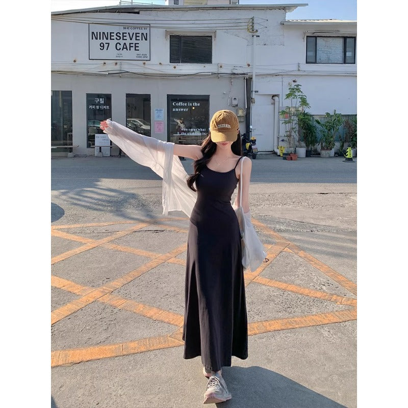 Pink Maxi Slip Dress