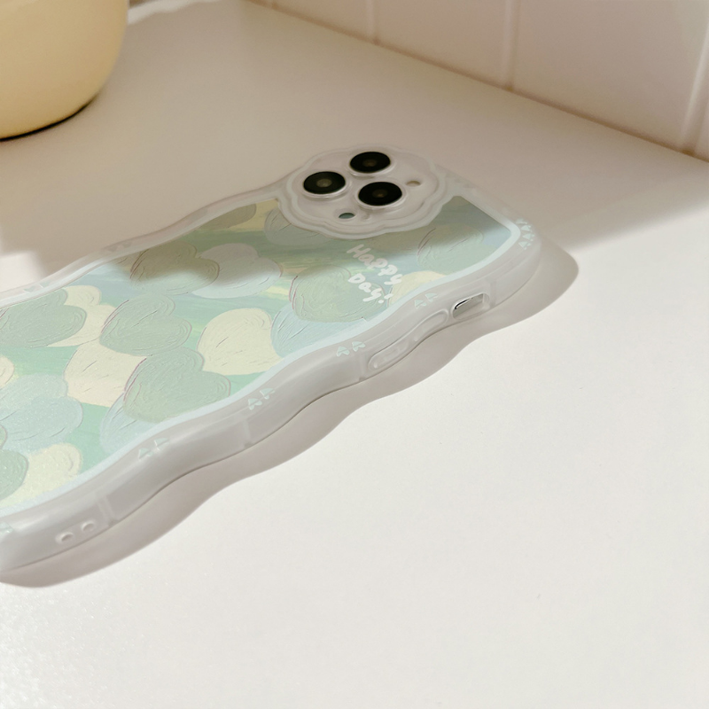 Green Bubble Heart Case