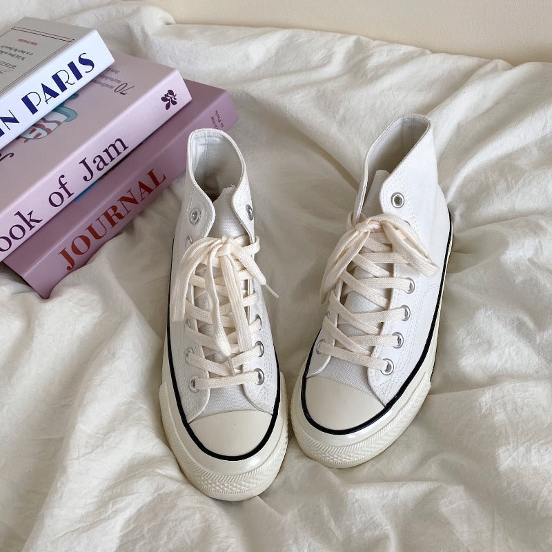 Classic High-Top Canvas Sneakers Lavender