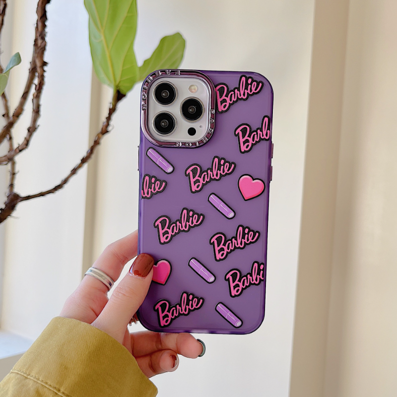 Purple Barble Letters Case