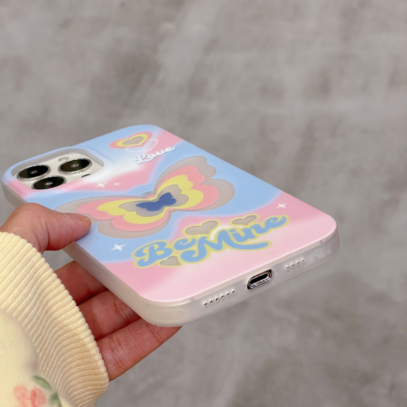 Peach Yellow Layer Butterfly Case