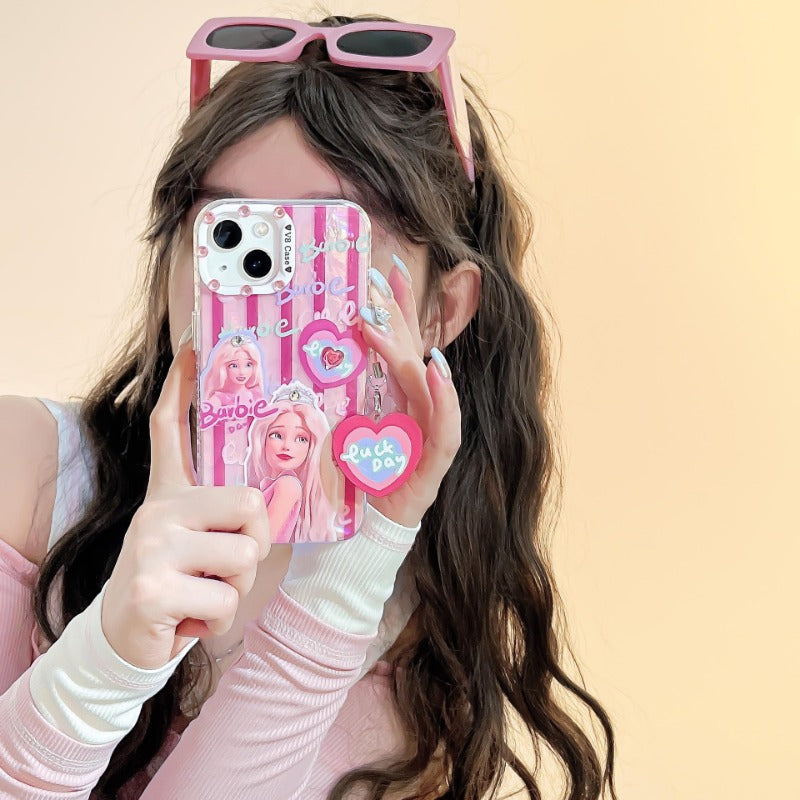 Heart Barbie Stripe Case