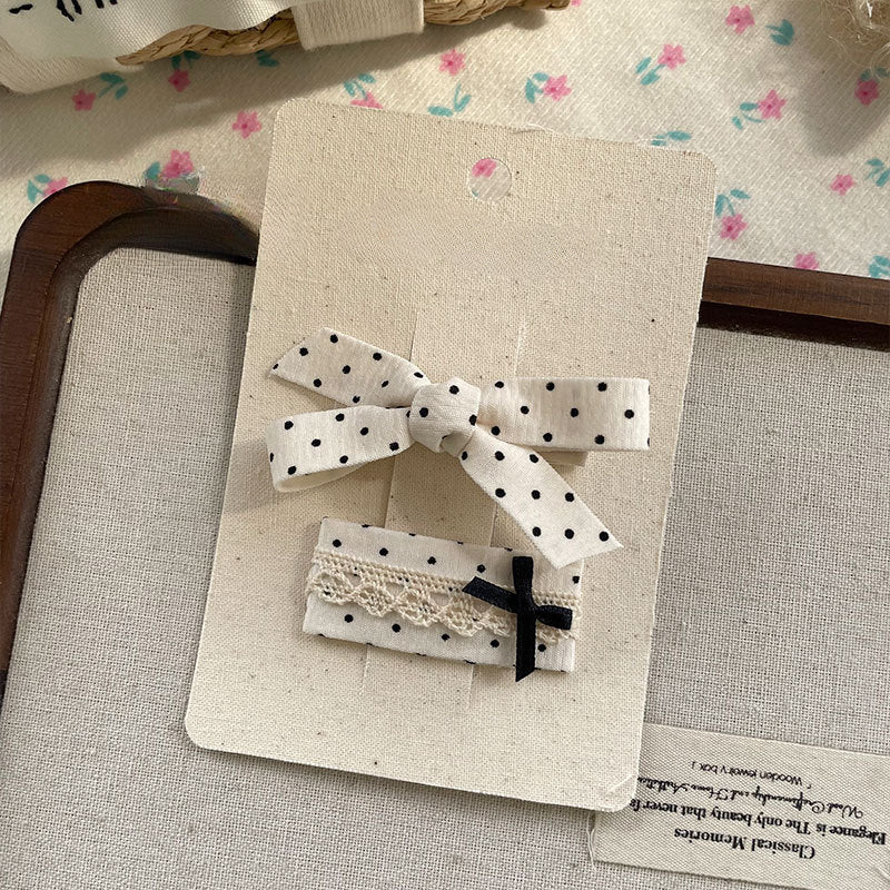Polka Dot Bow Clips