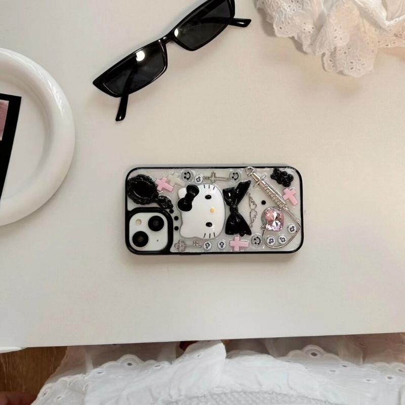 Grunge Core Kitty Transparent Case