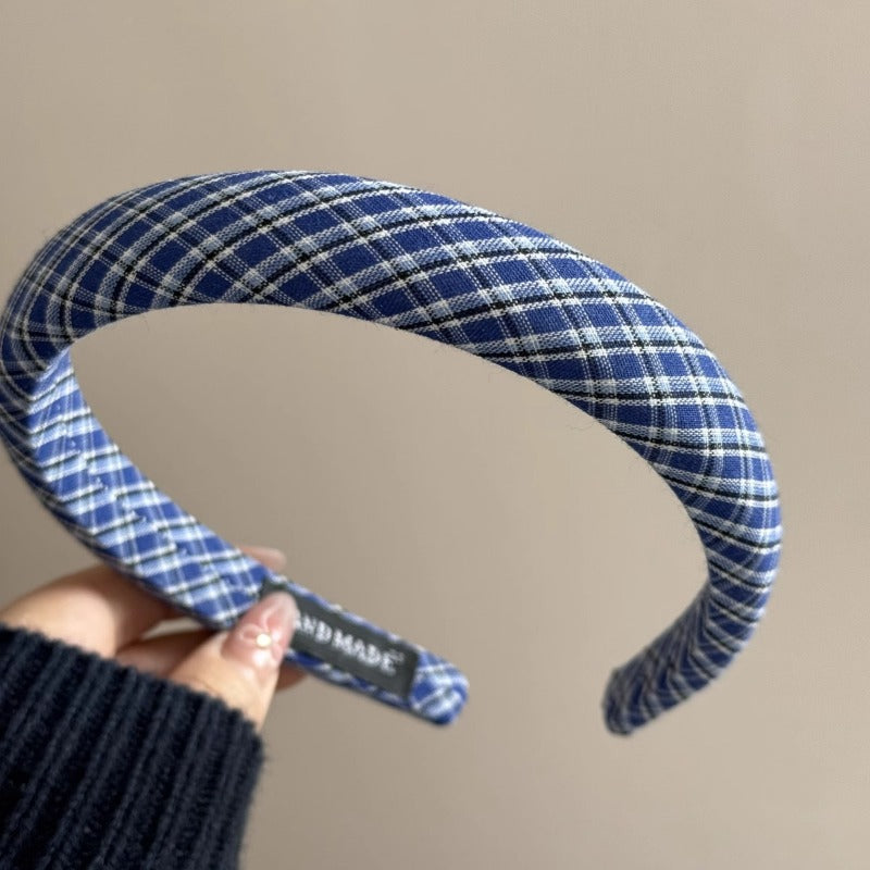 Blue Plaid Scrunchie Set