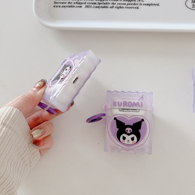 Purple Kuromi Charm Airpods Case