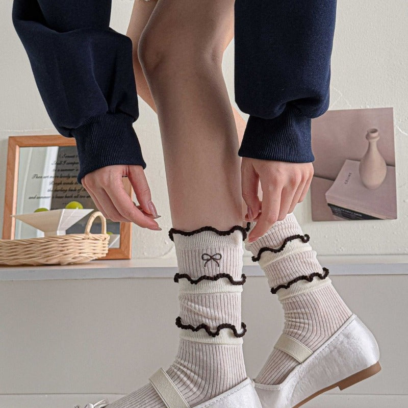Sweet Frilly Ruffle Cotton Socks