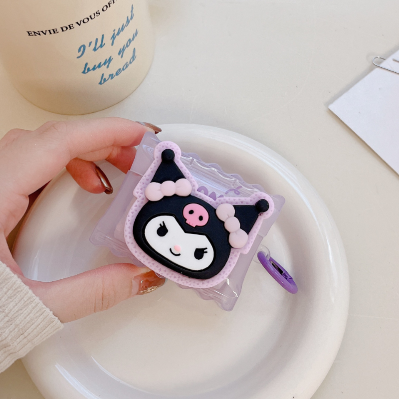 Purple Kuromi Charm Airpods Case