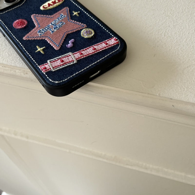 Denim Star Patch Case