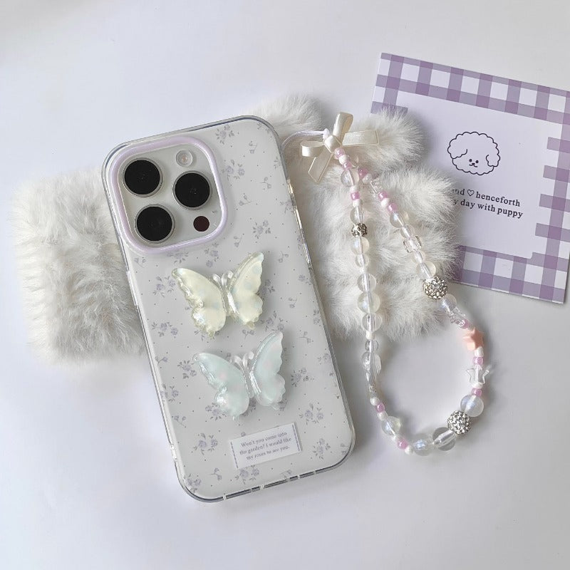 Lavender Butterfly Floral Case