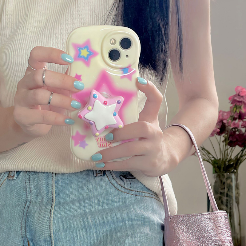 Y2K Star Mirror Pop Socket Case