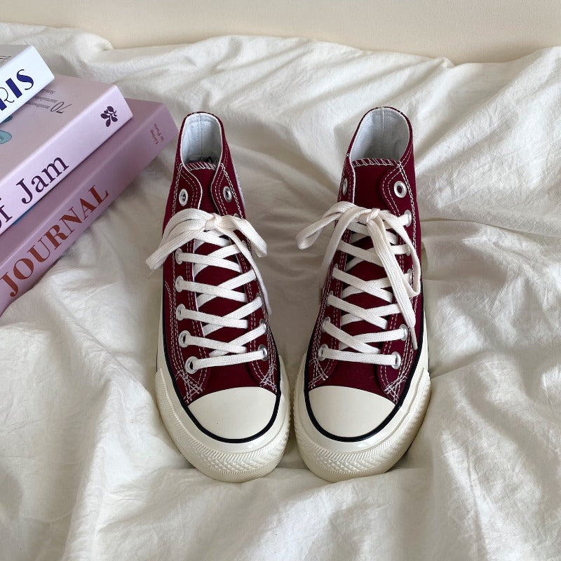 Classic High-Top Canvas Sneakers Lavender