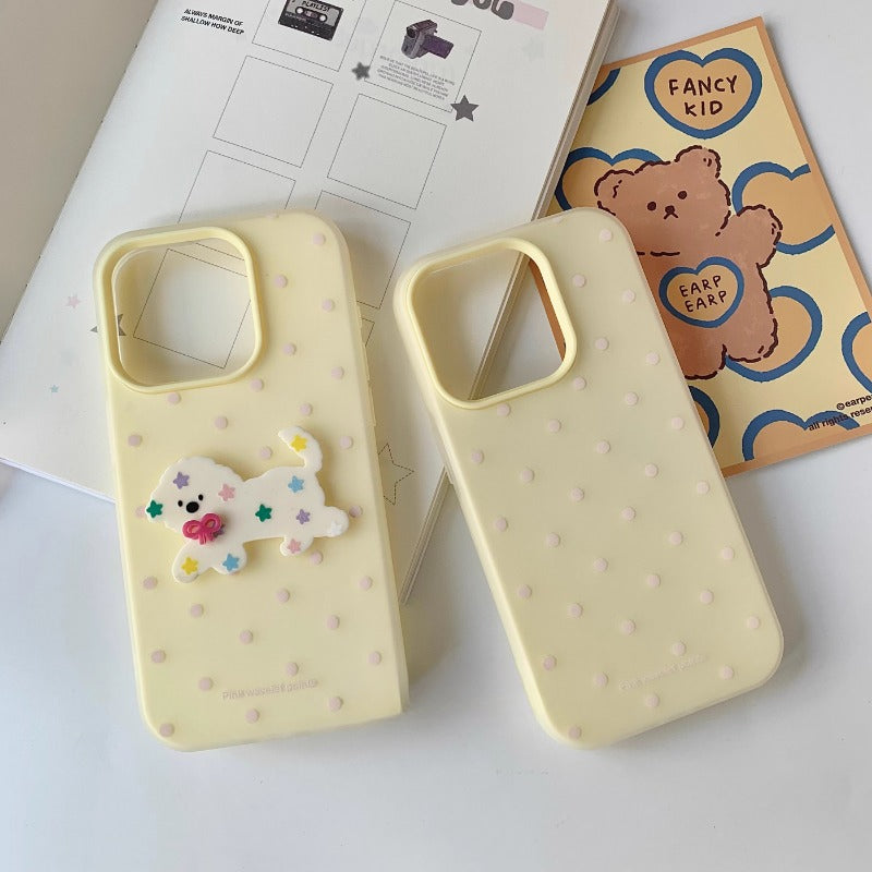 Pastel Yellow Puppy Case