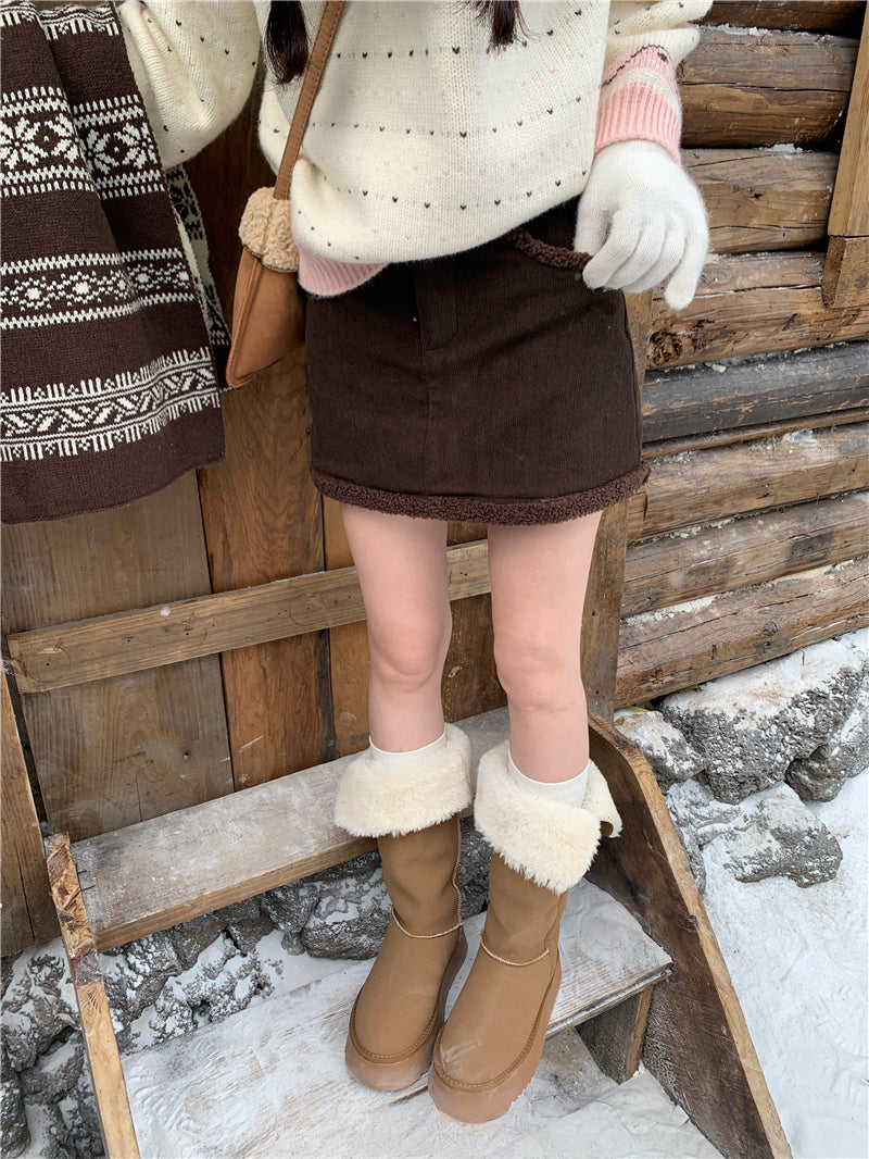 Cozy Corduroy Mini Skirt