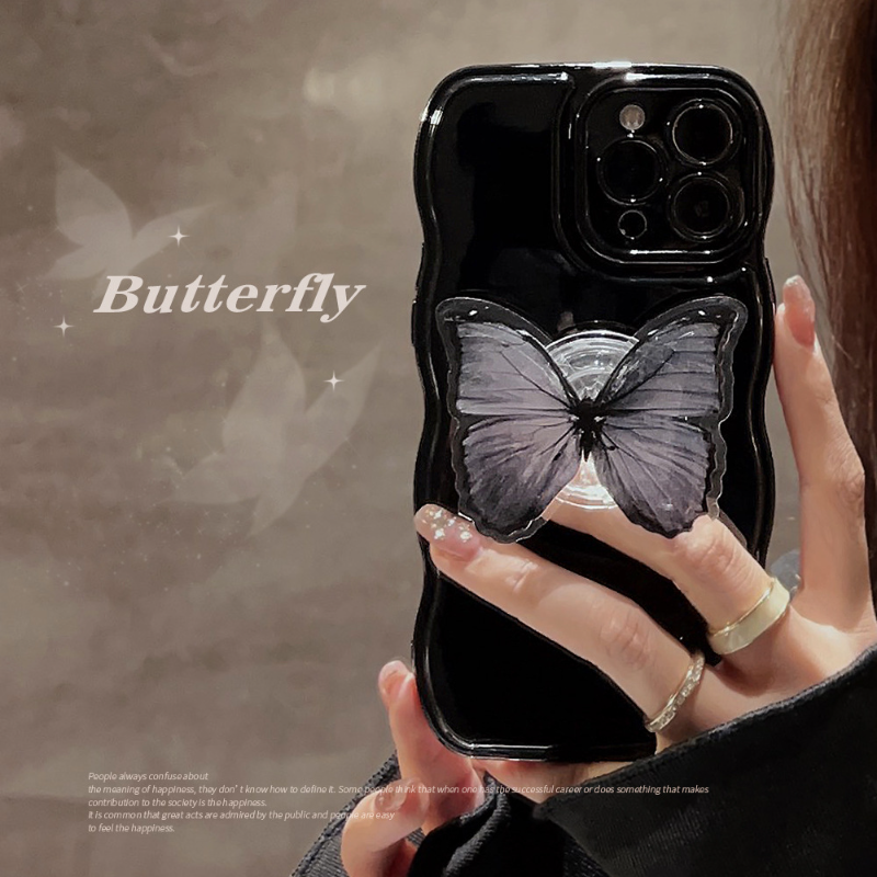 Noir Flutter Pop Socket Case