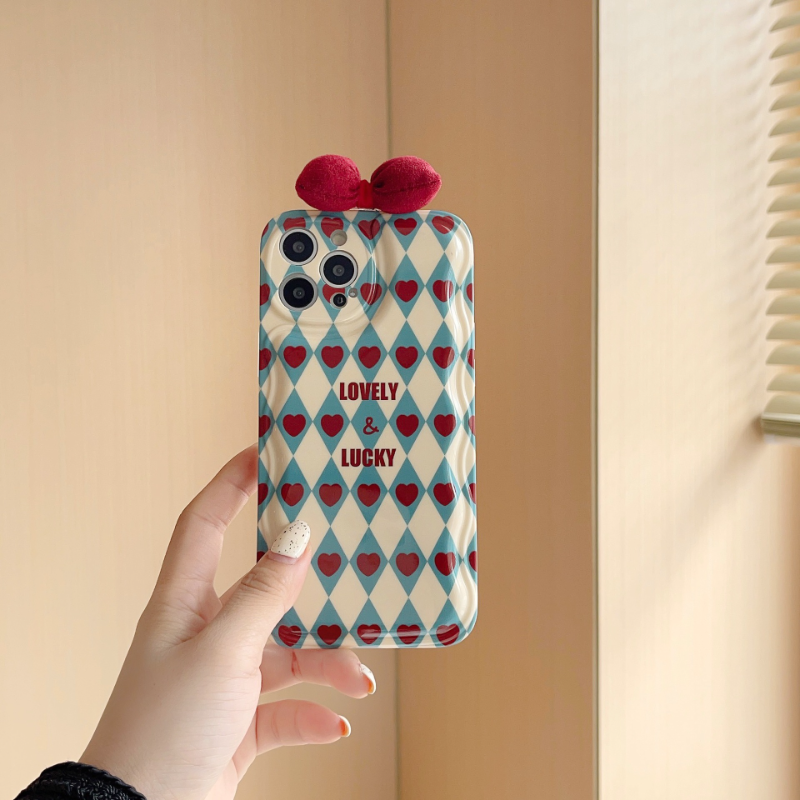 Love and lucky Argyle Heart Case