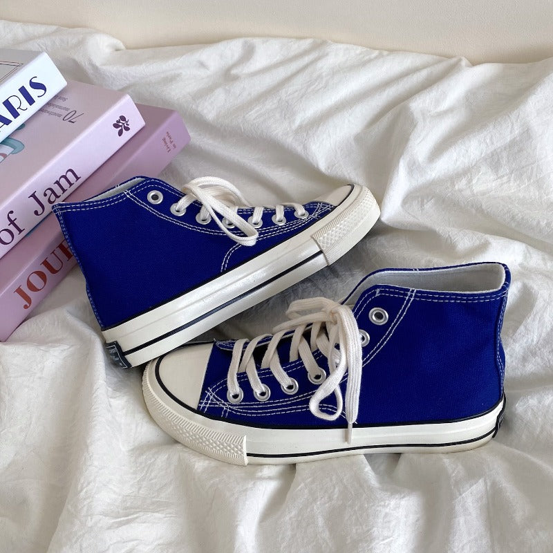 Classic High-Top Canvas Sneakers Lavender