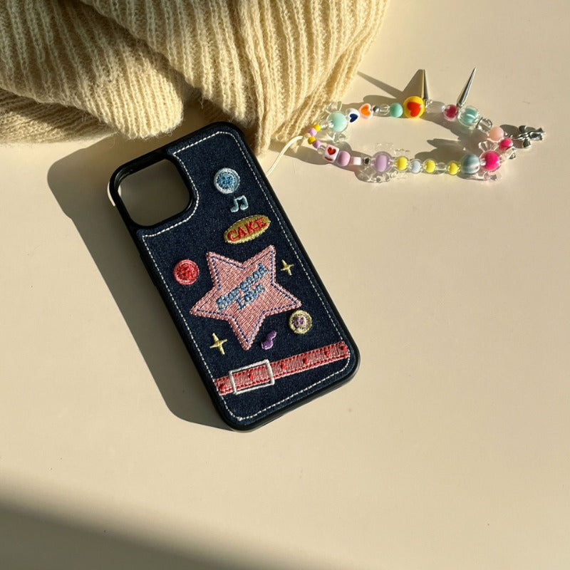 Denim Star Patch Case