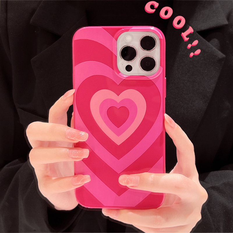 Hotpink Gradient Heart Case