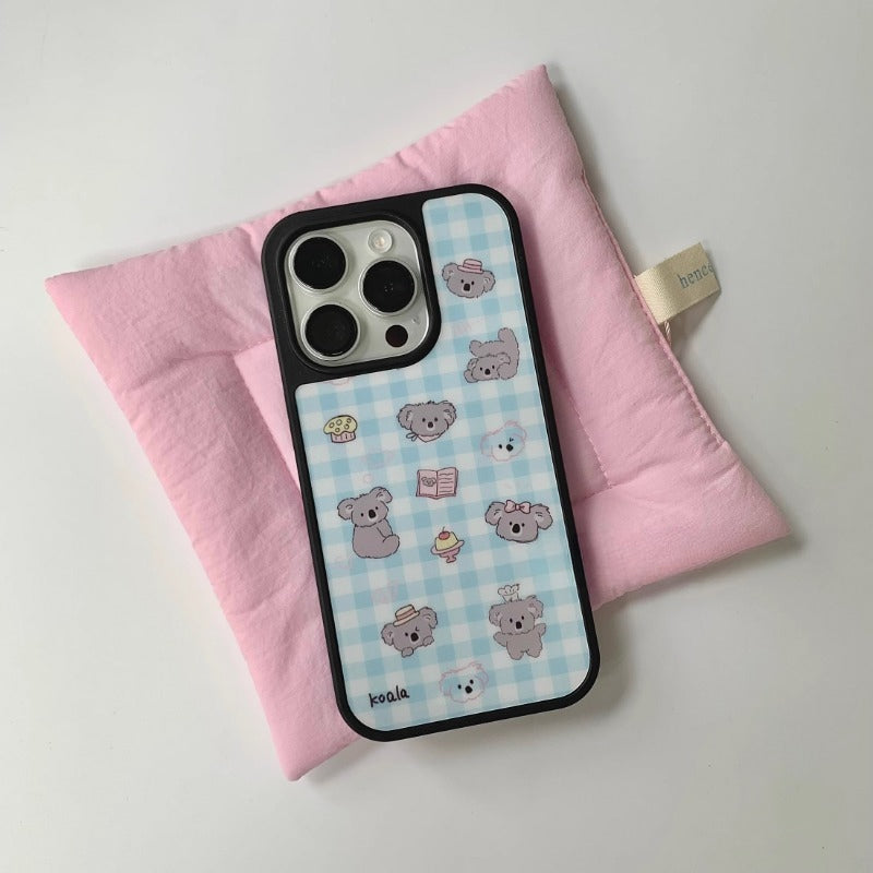 Cute Koala Gingham Phone Case