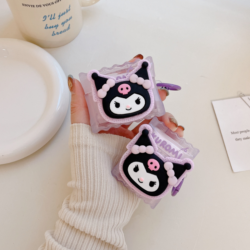 Purple Kuromi Charm Airpods Case