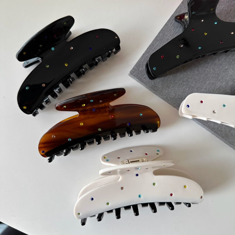 Multicolor Rhinestone Claw Clips