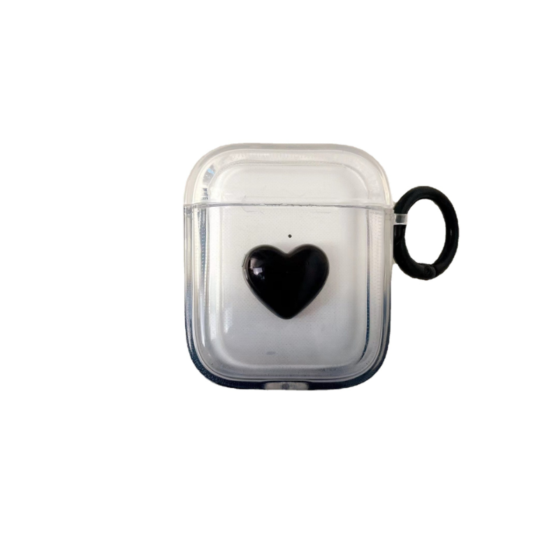 Noir Gradient Heart AirPods Case