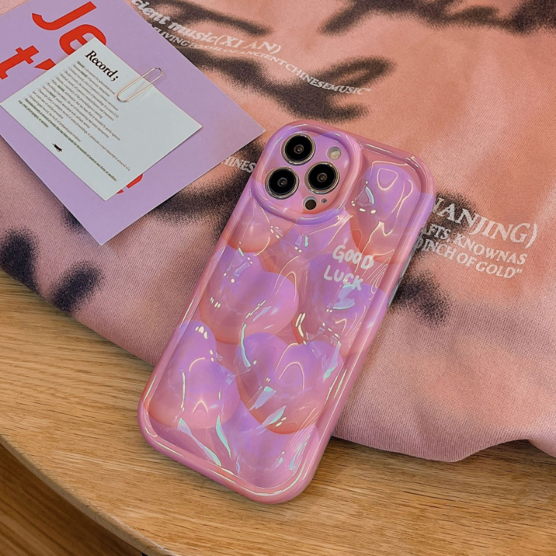 Bubble Heart Pink Case