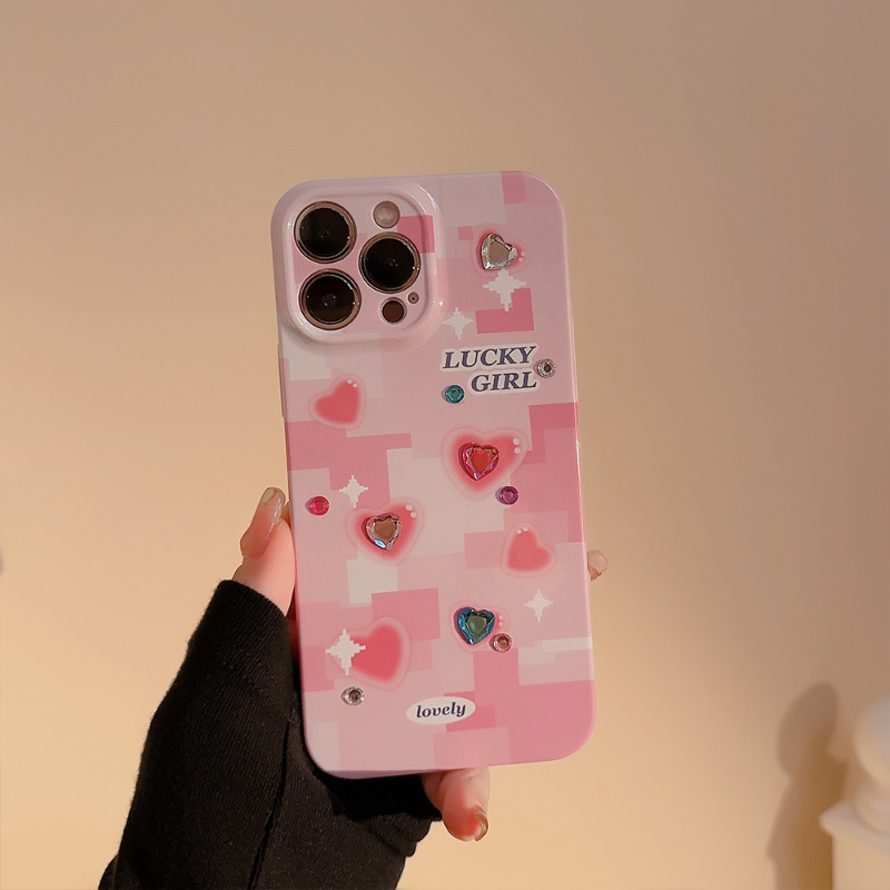 Lucky Girl Plaid Pink Case