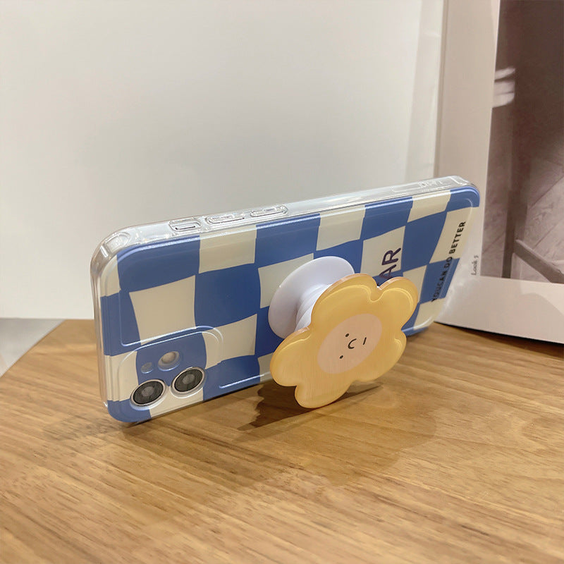 Pop Socket Checkered Case