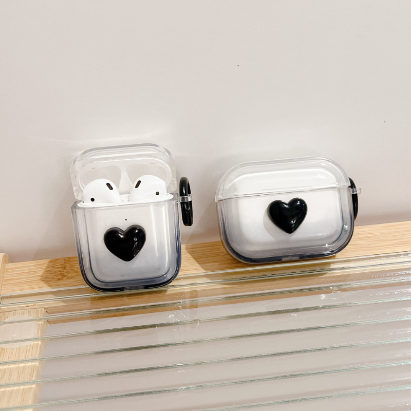 Noir Gradient Heart AirPods Case