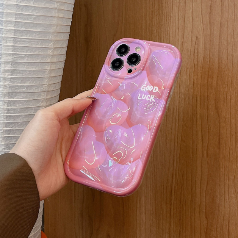 Bubble Heart Pink Case