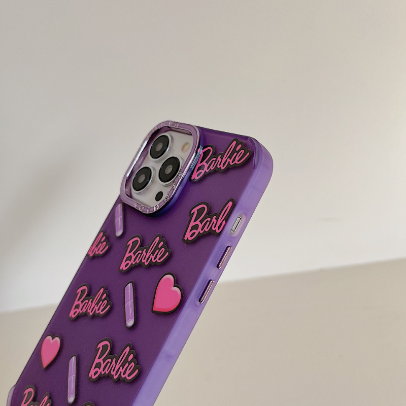 Purple Barble Letters Case