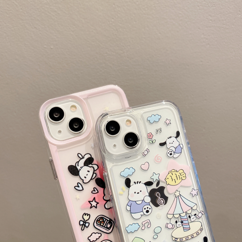 Patcha  Dog Print Transparent Case