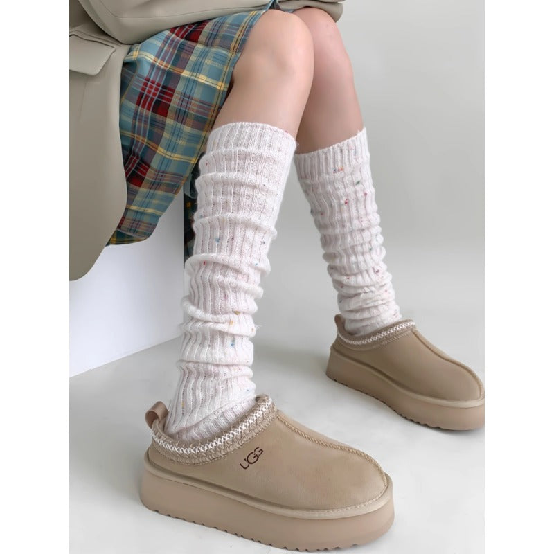 Colorful Confetti Ribbed Leg Warmers