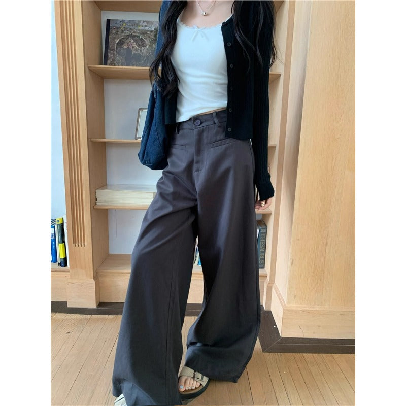 High-Waist Wide-Leg Chinos