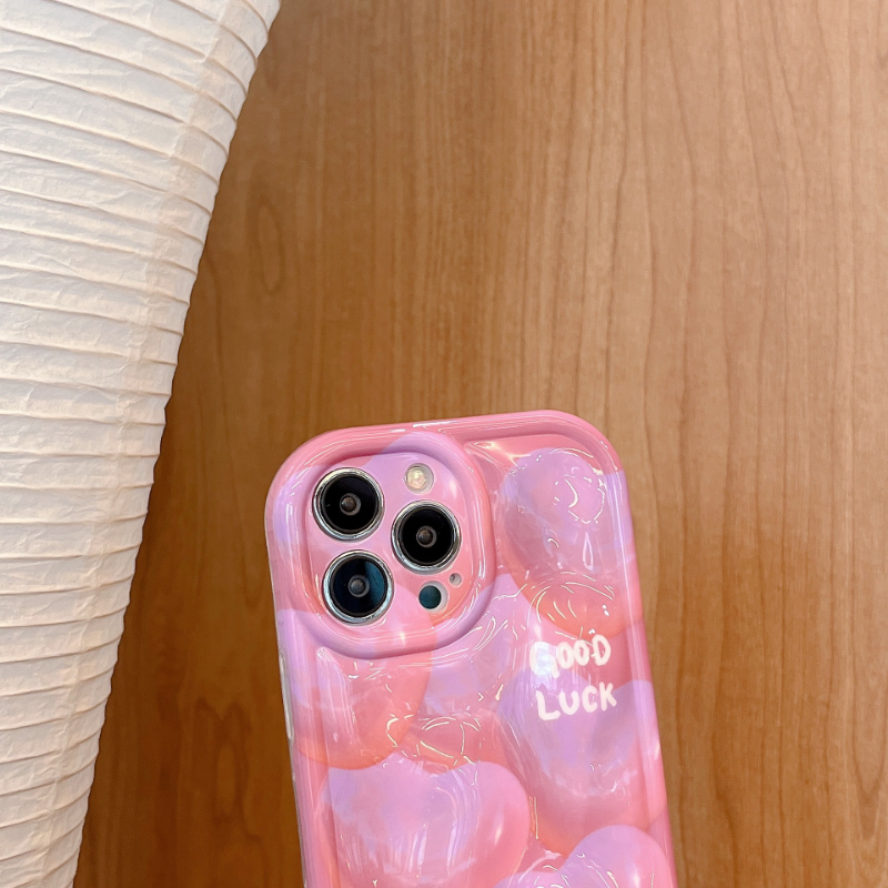 Bubble Heart Pink Case