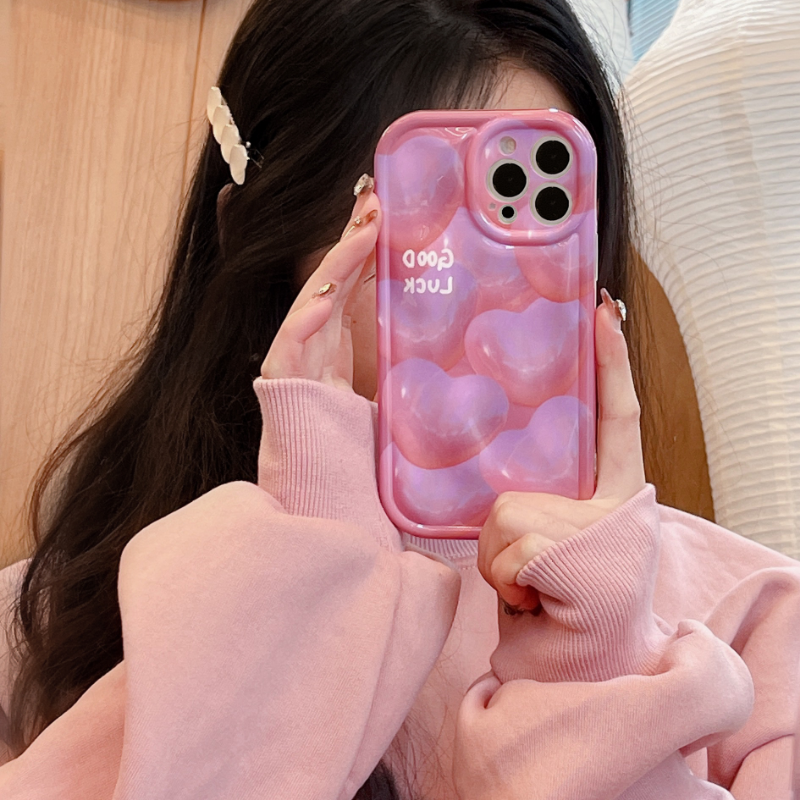 Bubble Heart Pink Case