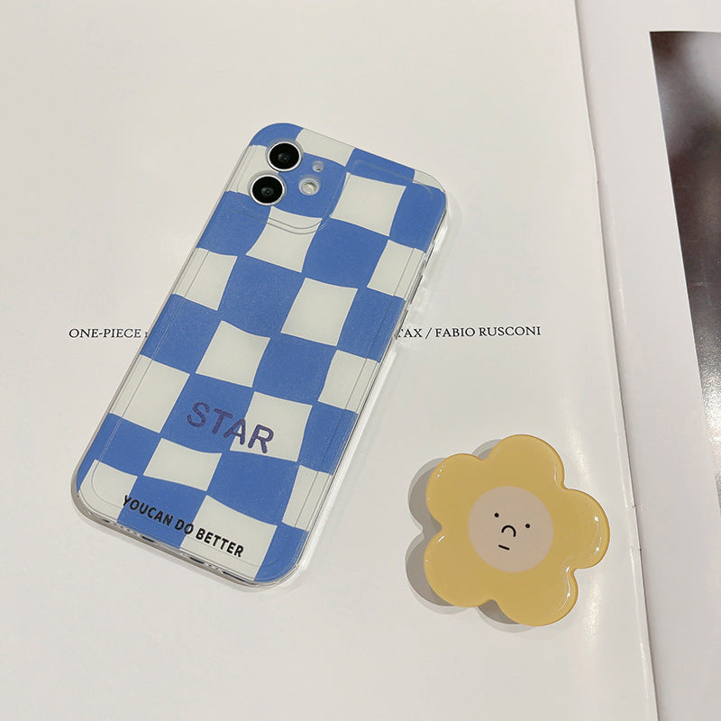 Pop Socket Checkered Case