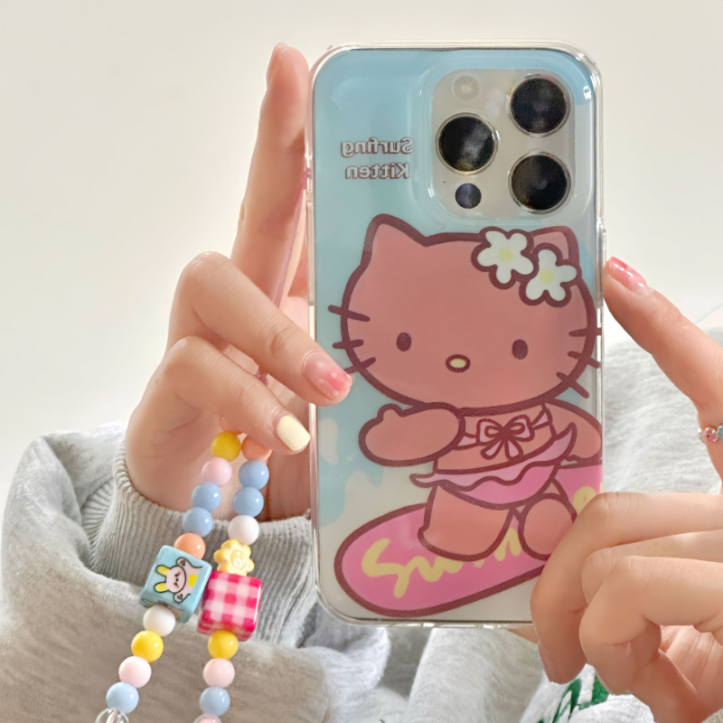 Surfing Kitty Dice Charm Case