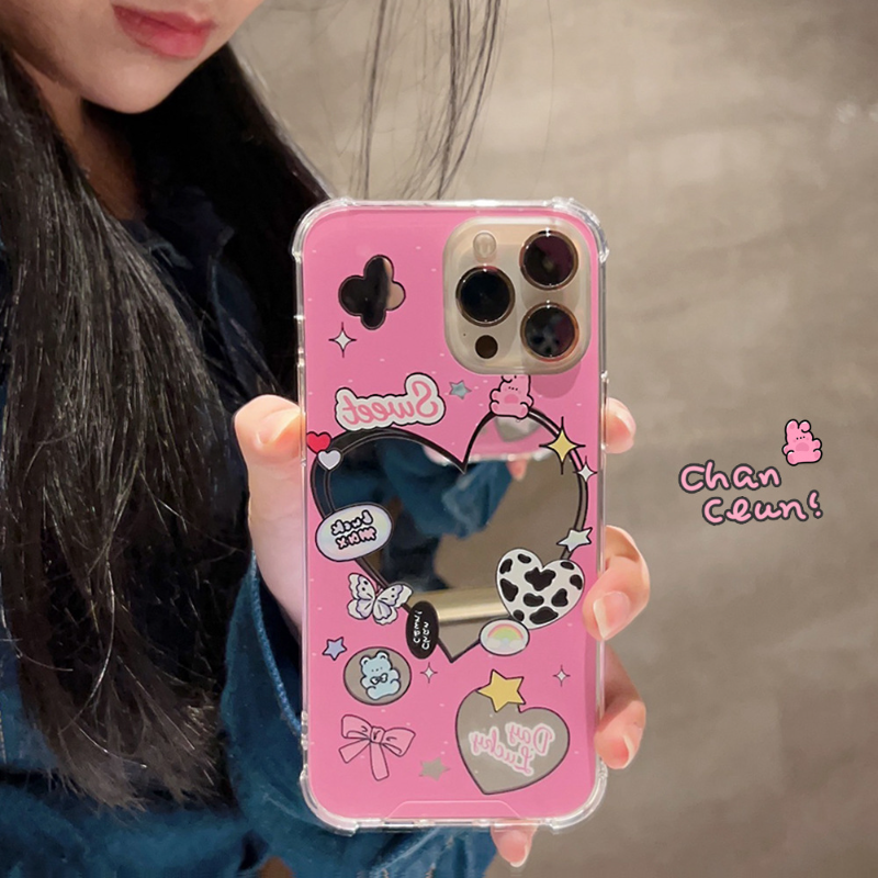 Sweet Lucky Day Mirror Heart Case