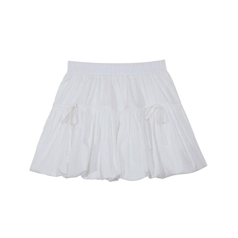 High Waist Pleated Mini Skirt