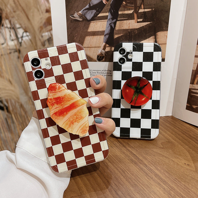 Pop Socket Checkered Case