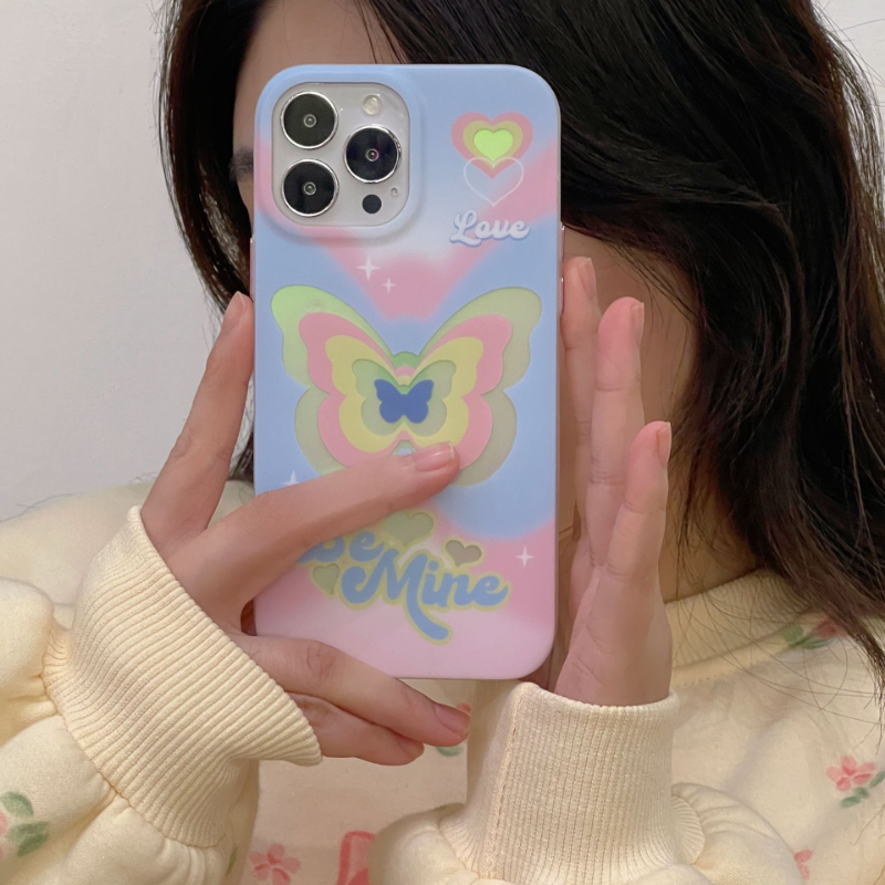 Peach Yellow Layer Butterfly Case