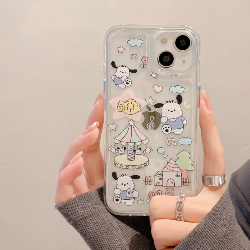 Patcha  Dog Print Transparent Case