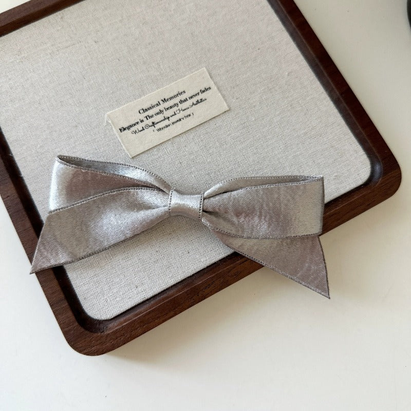 Girls Pearl Ribbon Hair Clip