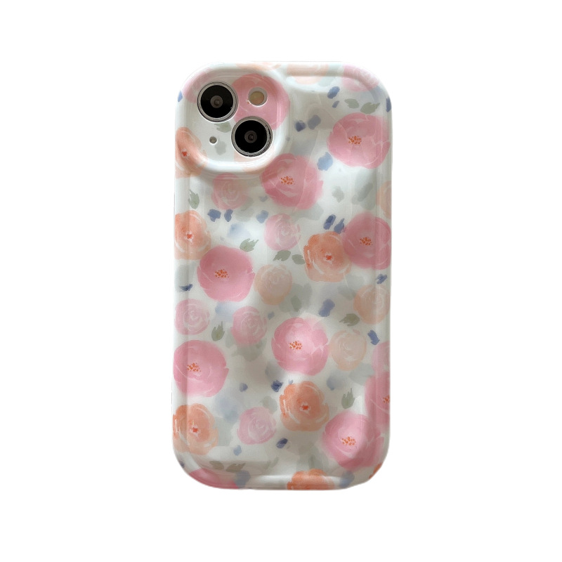 Bubble Watercolot Flower Case