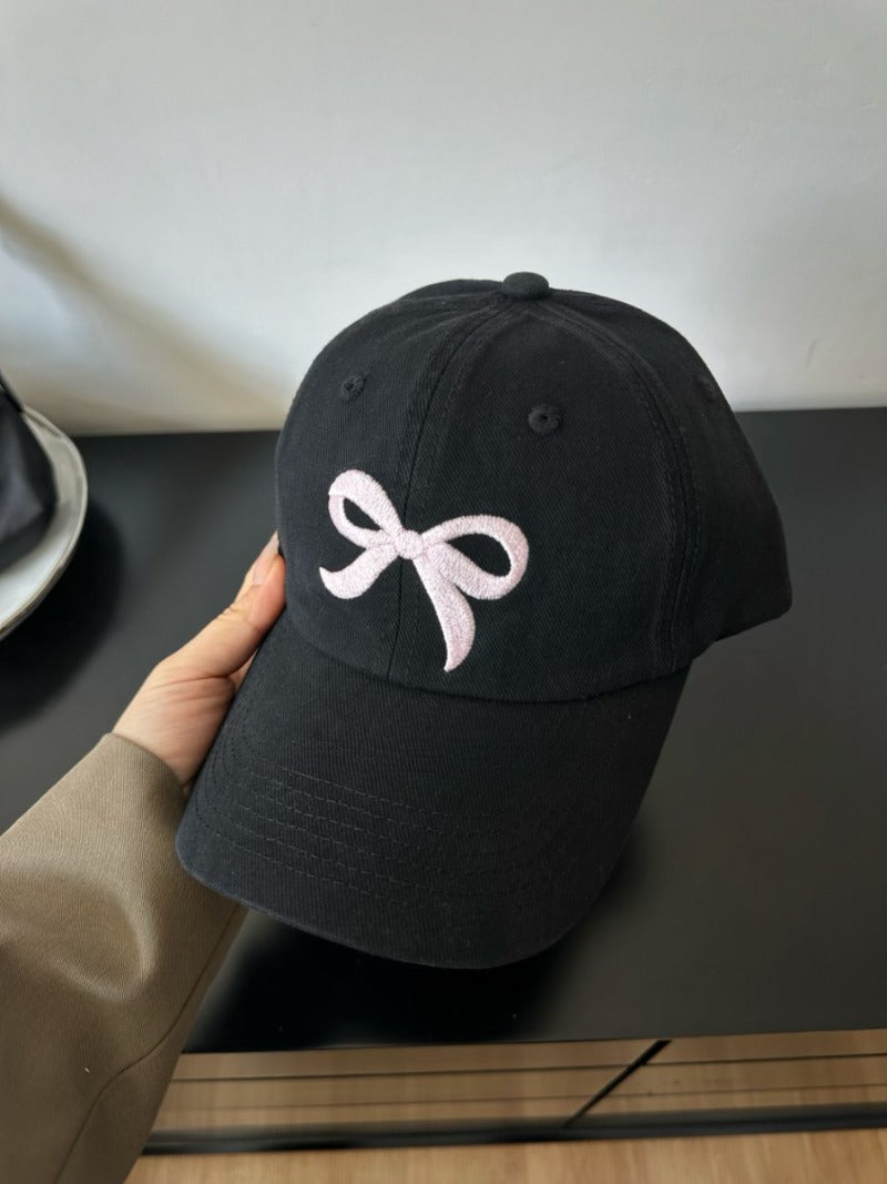 Soft Bow Embroidered Cap