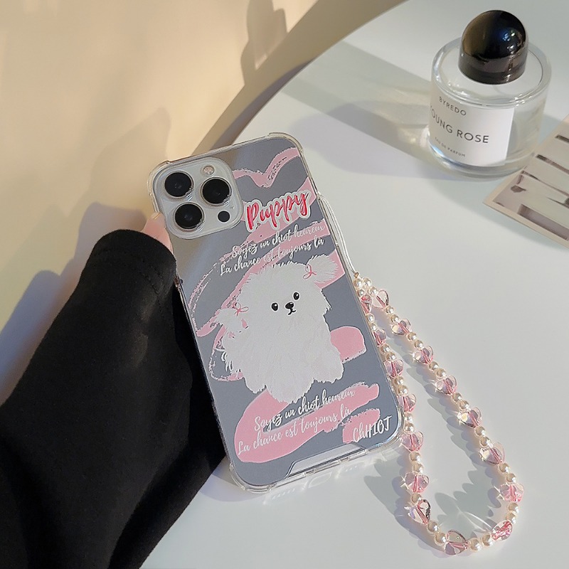 Girlie Pup Mirror Phone Charm Case