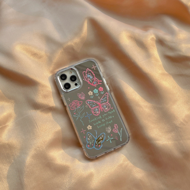 Doodling Flower Mirror Case